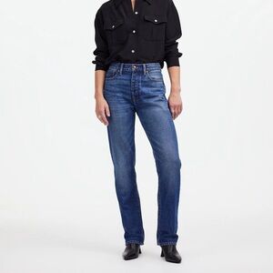 Alexa Chung for Madewell High-Rise Straight Jean in Allendale wash